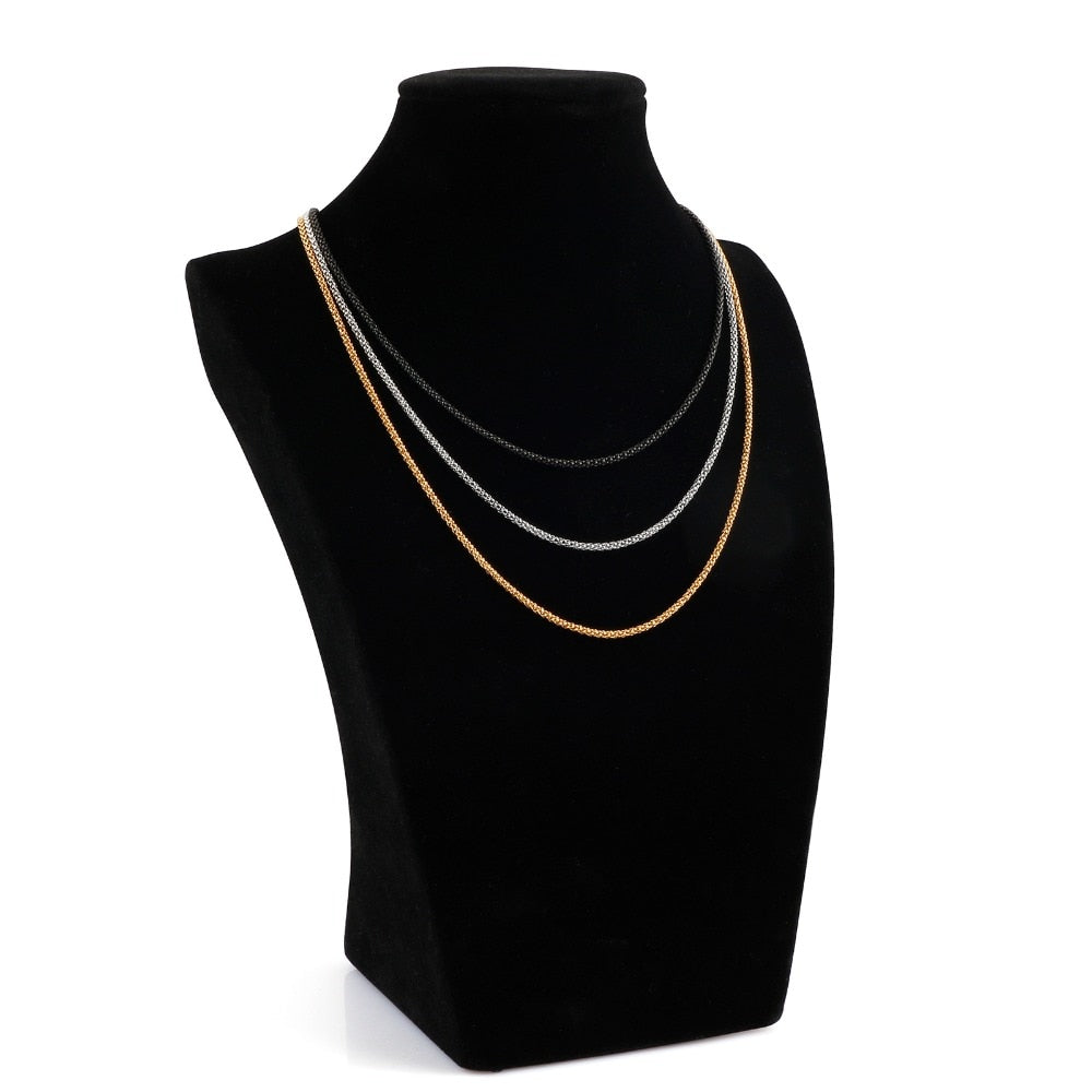 Micro Link Popcorn Chain Necklace