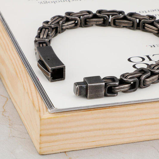 Gunmetal Byzantine Chain Bracelet