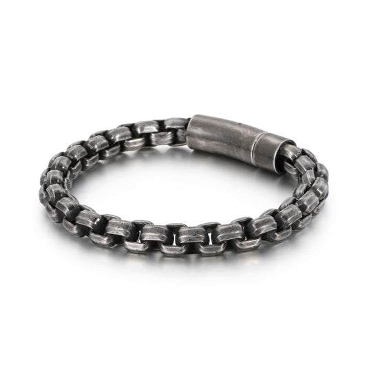 Brushed Steel Rollo Chain Bracelet