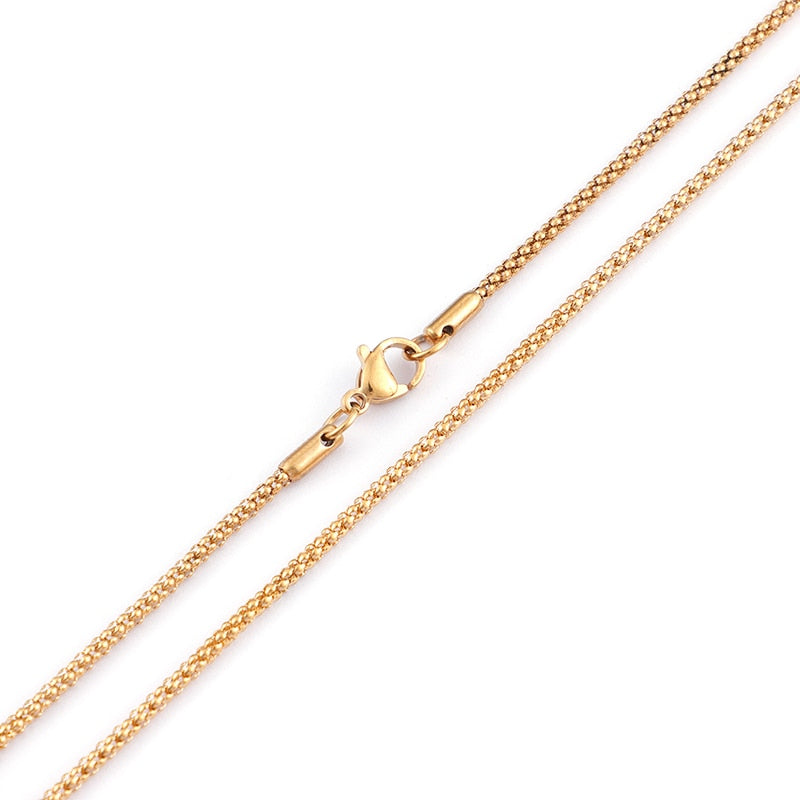 Micro Link Popcorn Chain Necklace