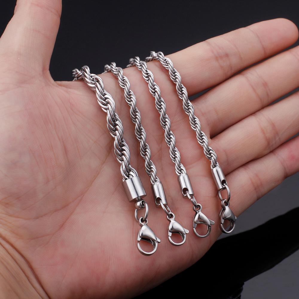 Antique Silver Color Twisted Singapore Snake Chain