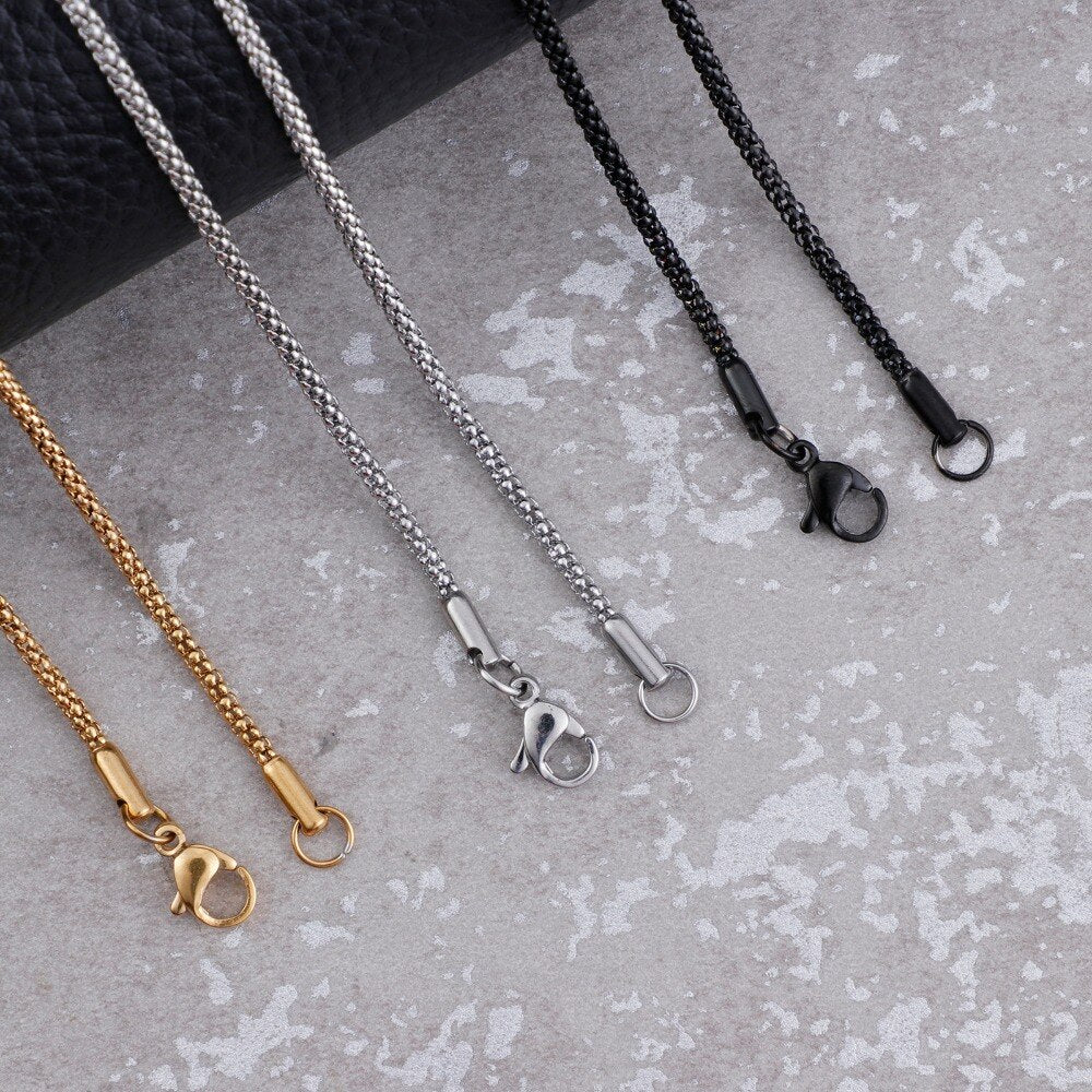 Micro Link Popcorn Chain Necklace