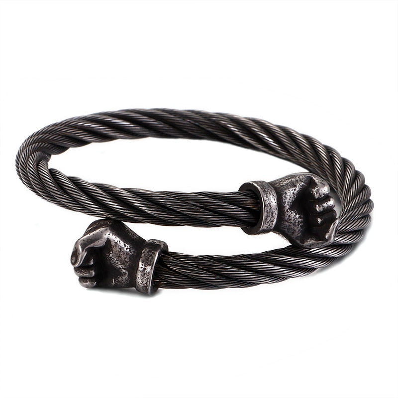 Closed Fists Bangle Bracelet