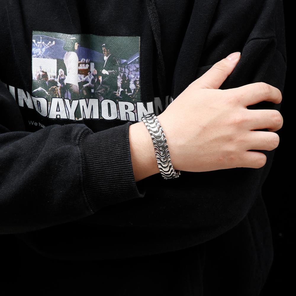 Backbone Spinal Chain Mens Steel Bracelet