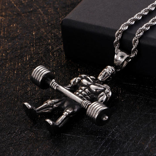 Bodybuilder Pendant Necklace (Bodybuilding Jewelry)