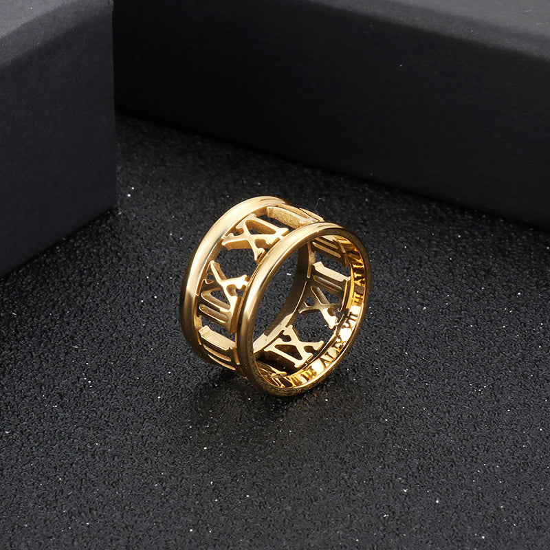 Roman Numerals Statement Ring