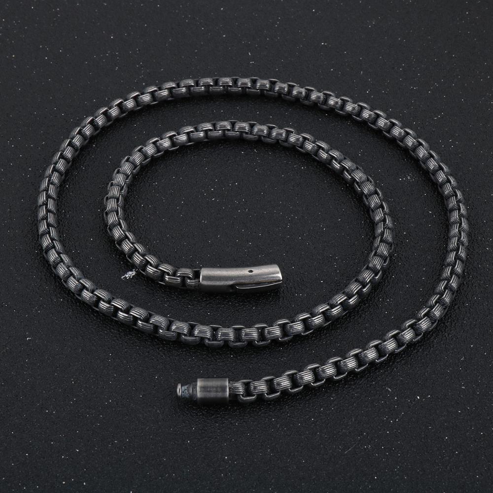 Retro Bubble Link Chain Mens Necklace