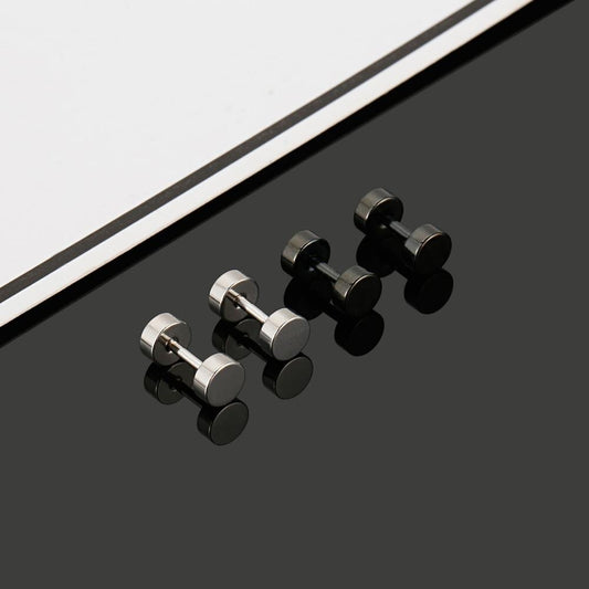 Hand Weight Barbell Stud Earrings