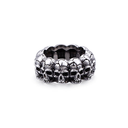 Cracked Skulls Mens Ring