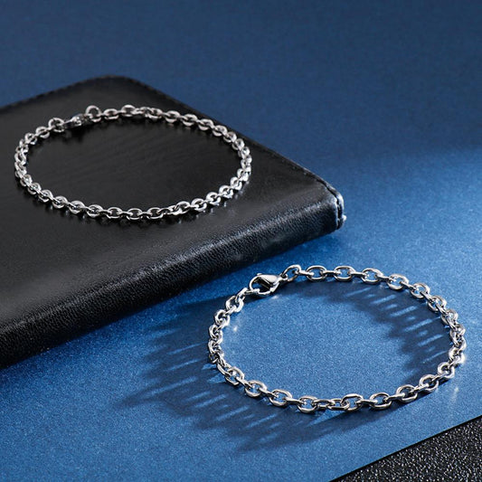 Classic Curb Chain Steel Bracelet