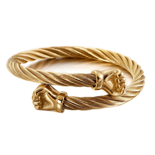 Closed Fists Bangle Bracelet