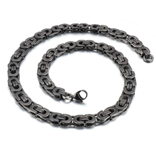 Flat Tab Link Chain Necklace