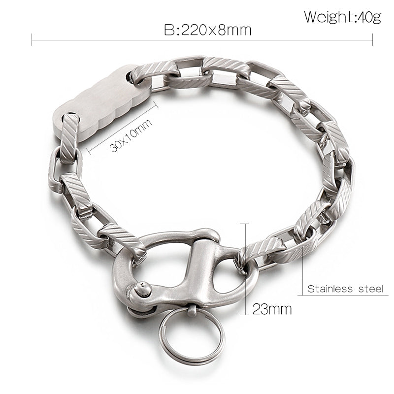 Grenade Clasp Military-Finish Bracelet