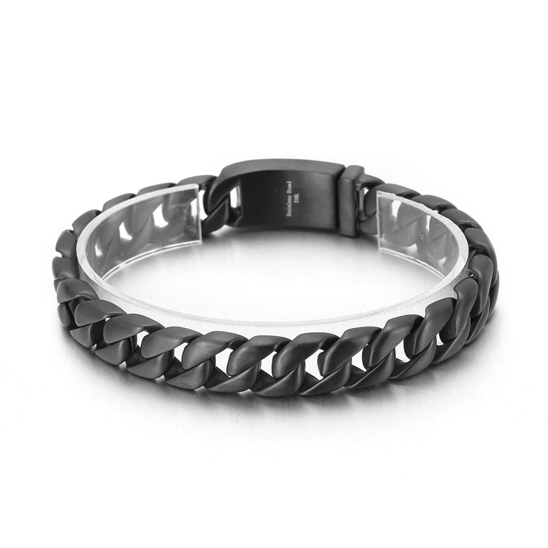 Narrow Cuban Chain Mens Bracelet