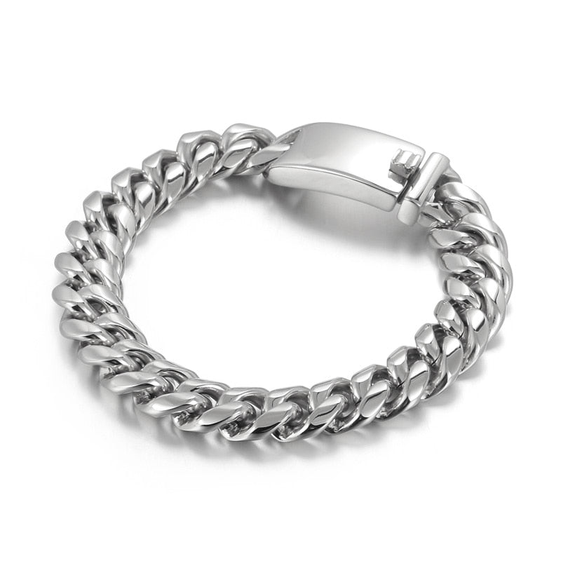 Bright Cuban Link Chain Bracelet