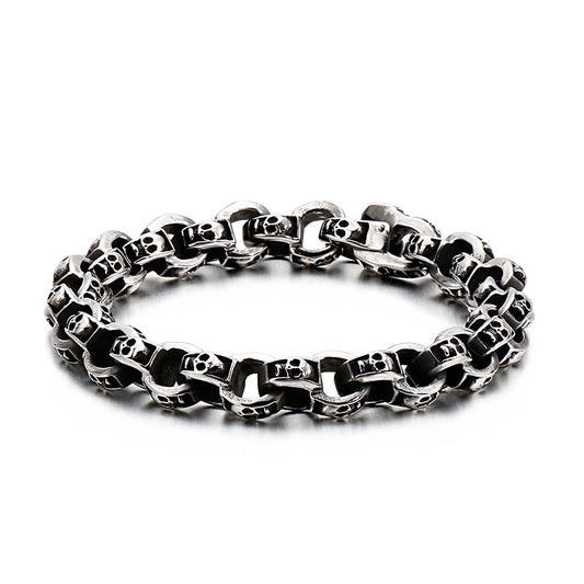 Skull Stamp Chain Bracelet