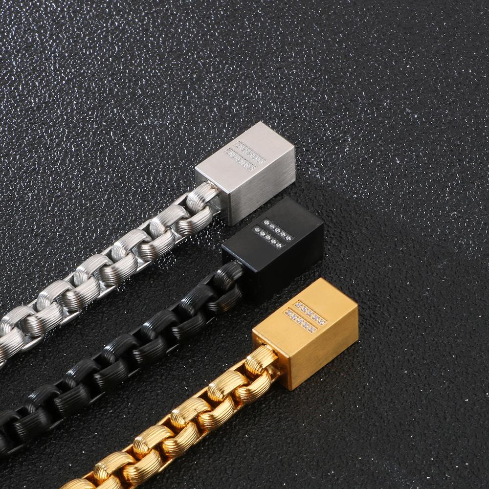 Retro Roll Chain Beaded Hip Hop Mens Bracelet