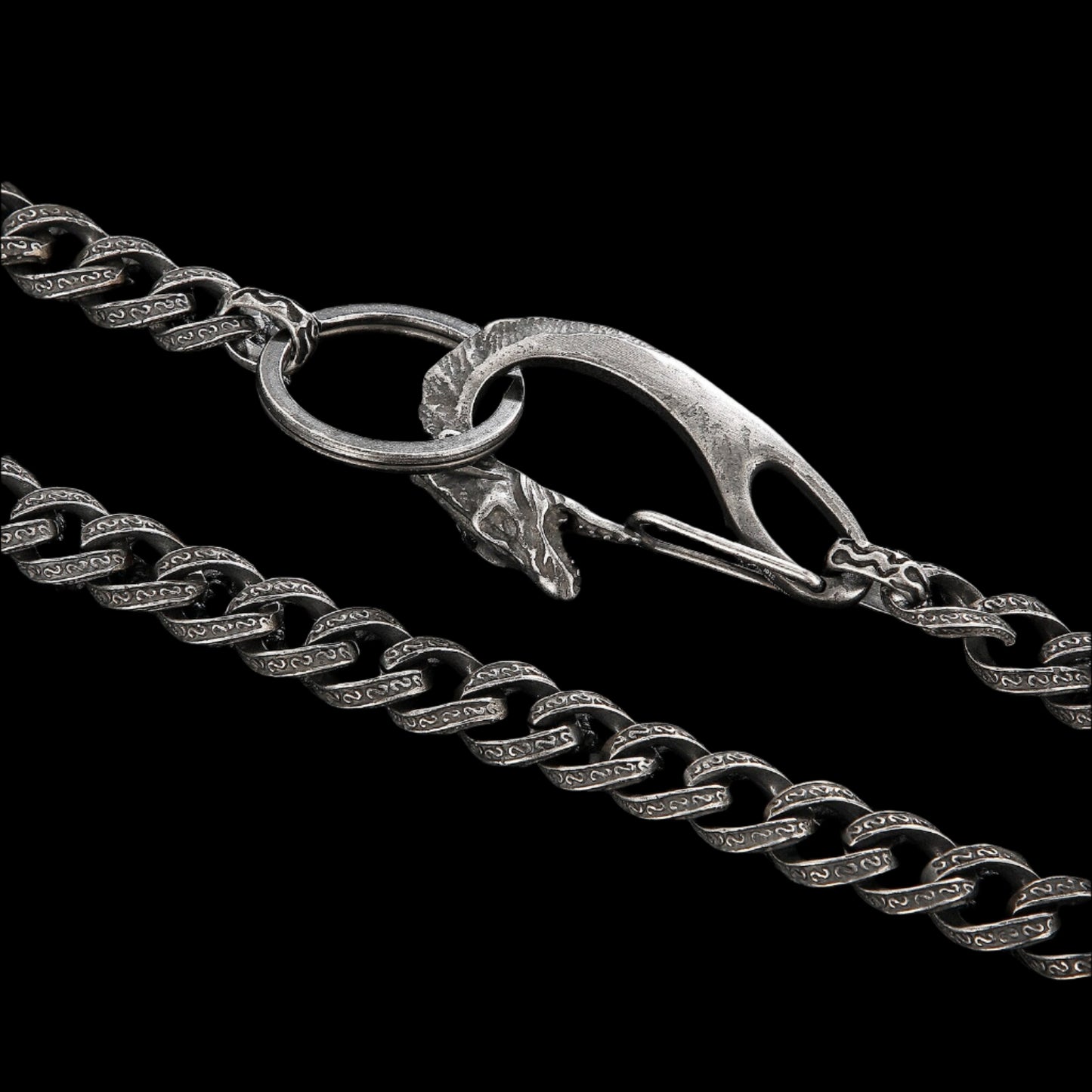 Clasp Dragon Charm Necklace