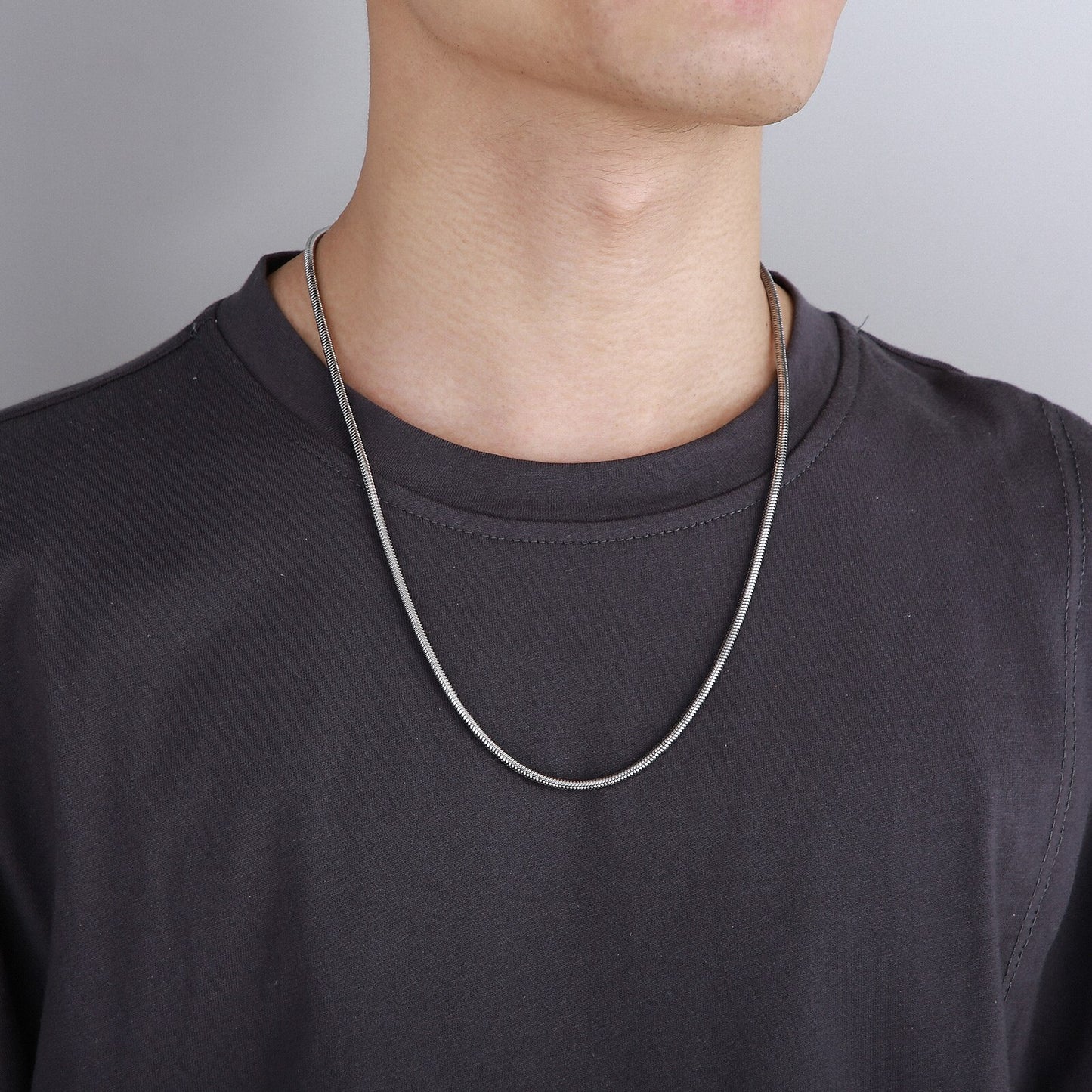 Classic Stainless Steel Snake Chain Necklace