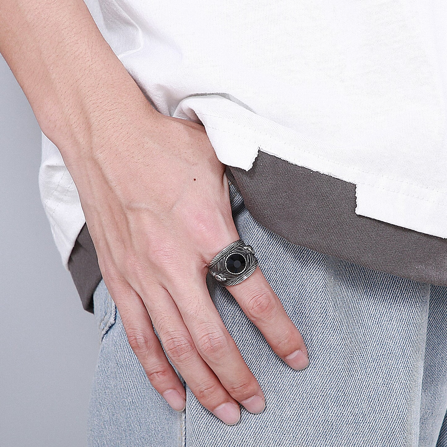 Ravensbeak Black Crystal Ring