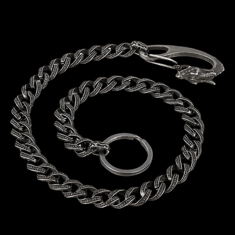 Clasp Dragon Charm Necklace