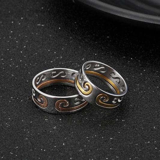 Scrollwork Colorblock Ring