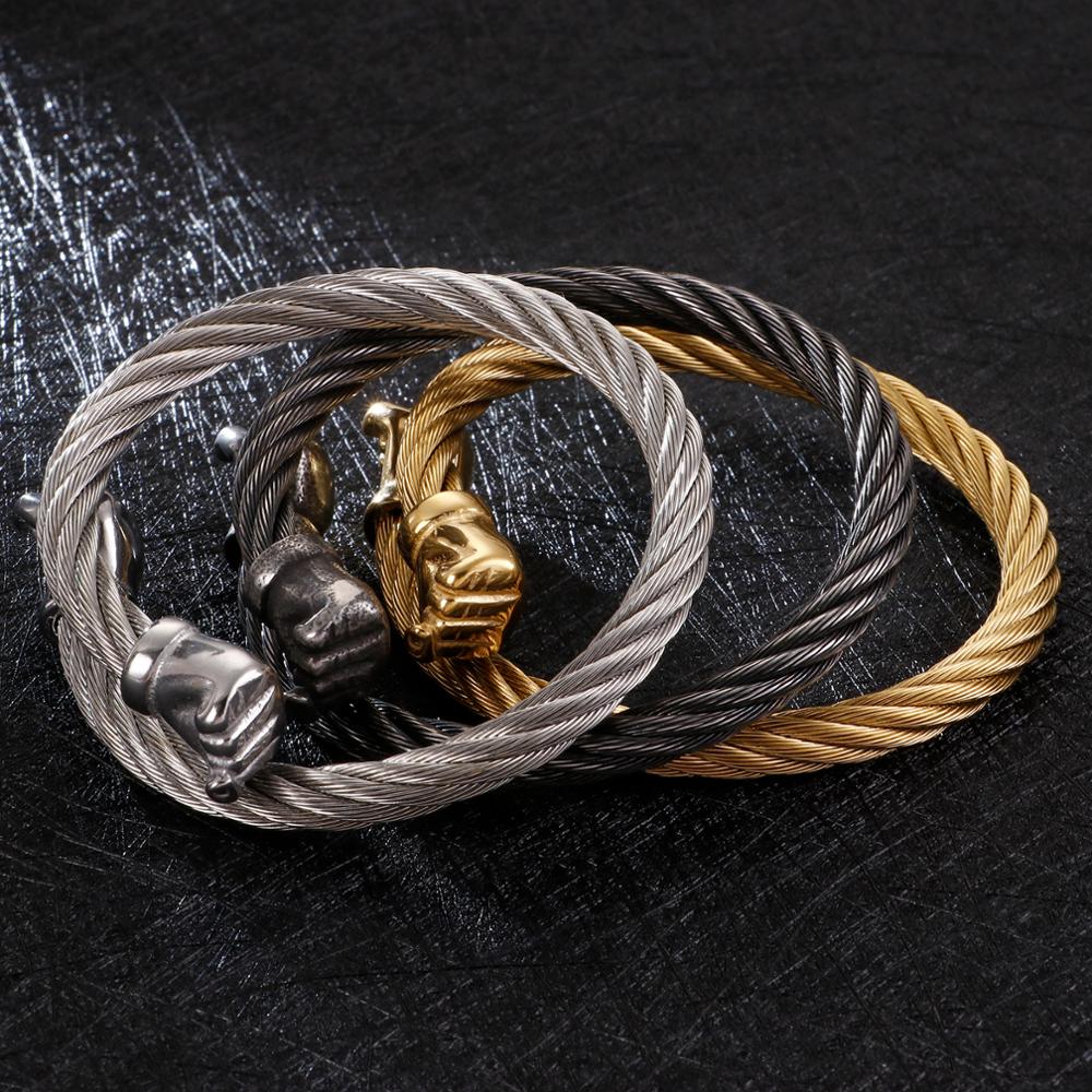 Closed Fists Bangle Bracelet