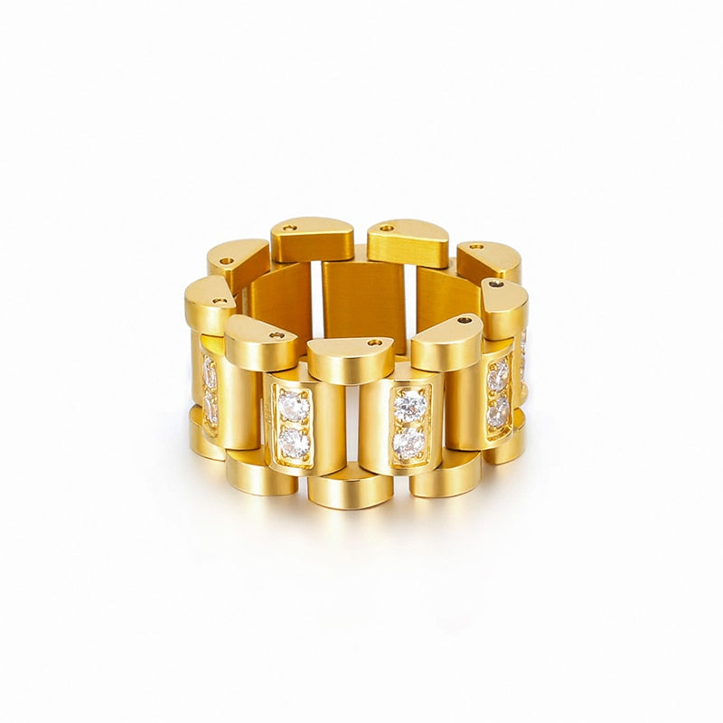 Zircon Watch Chain Ring