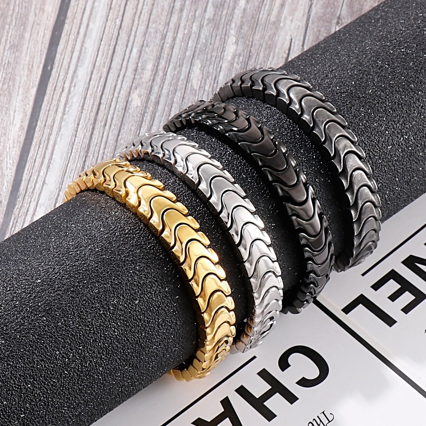 Ouroboros Snake Mens Bracelet