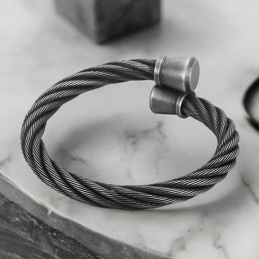 Mens Steel wire woven bracelet
