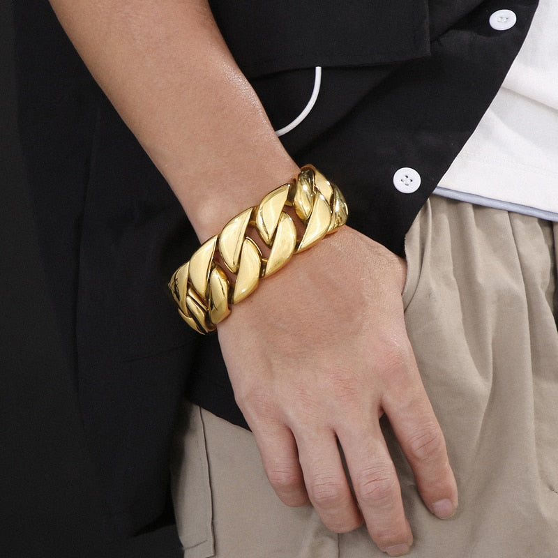 Huge & Chunky Cuban Chain Mens Bracelet
