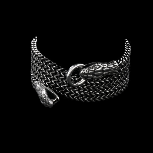 Dual Serpent Chain Necklace