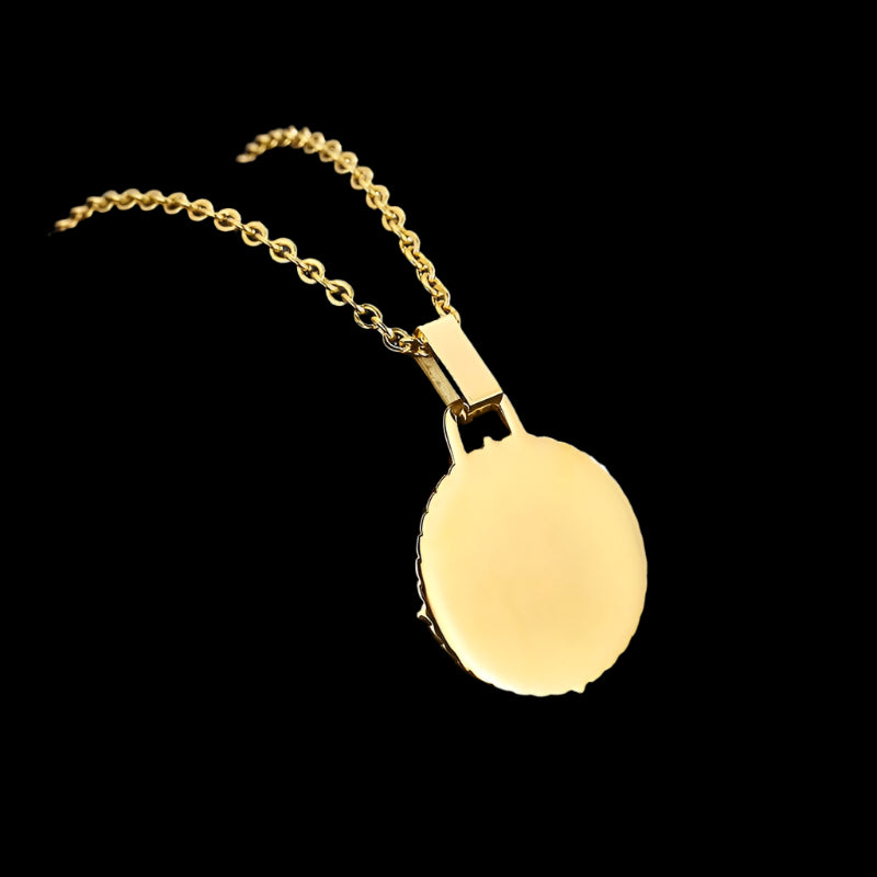 Compass Pendant Mens Necklace