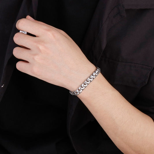 Modern Vertebrae Chain Steel Mens Bracelet