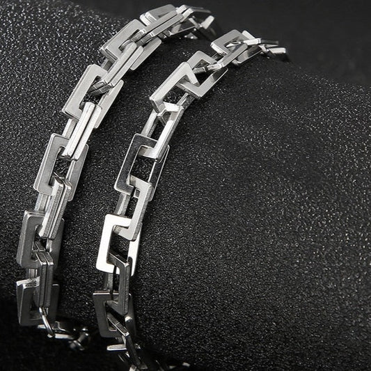 Modern Square Link Chain Mens Bracelet