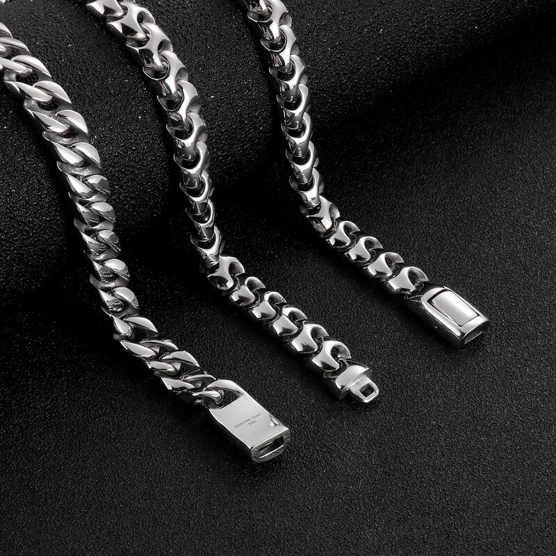 Modern Vertebrae Chain Steel Mens Bracelet
