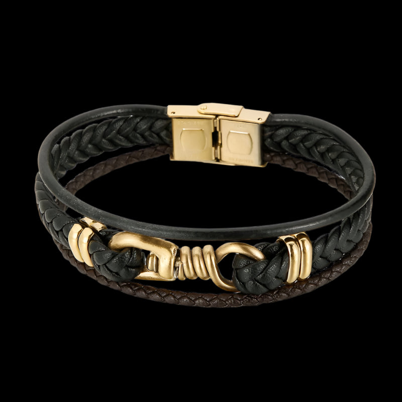 Twisted Hook Leather Bracelet