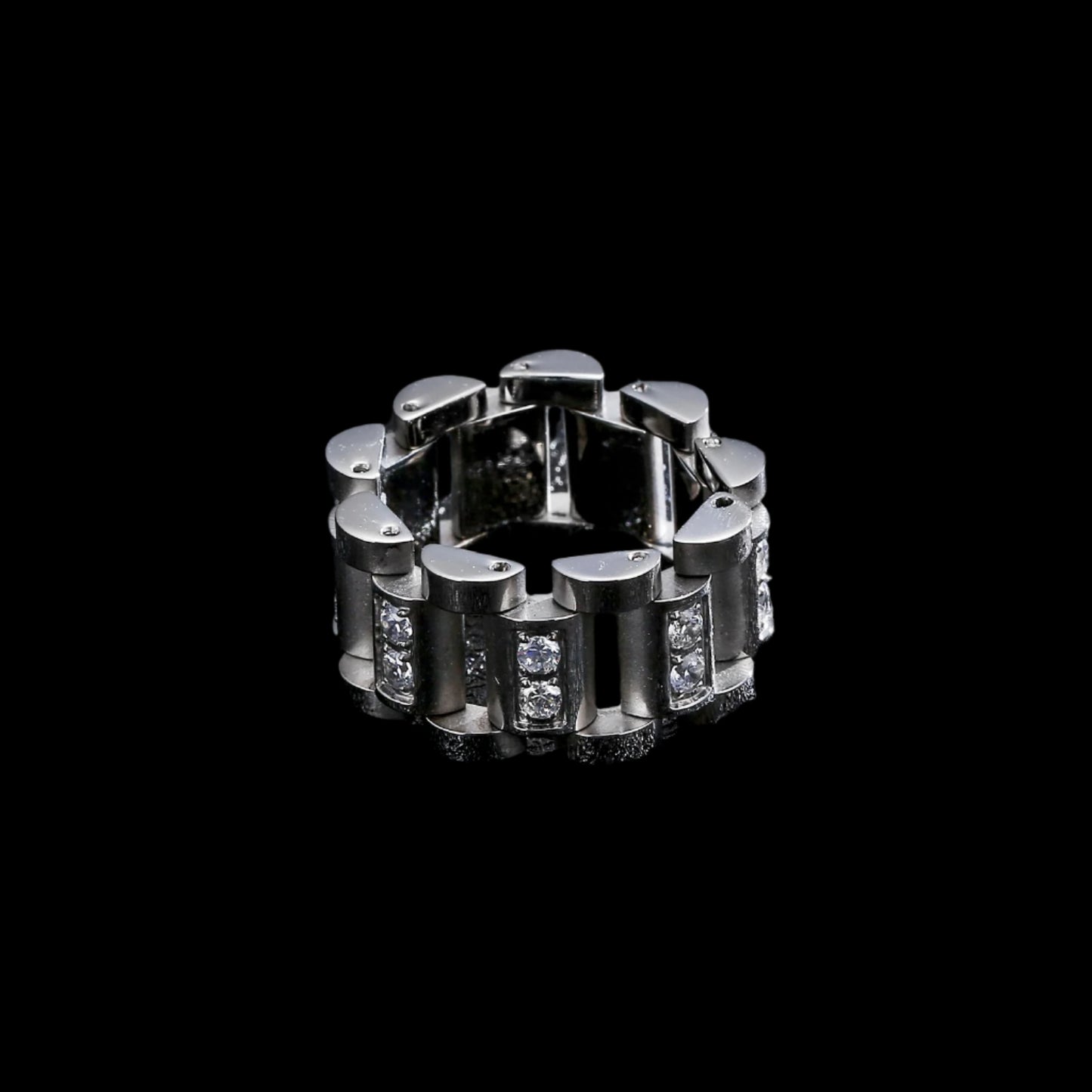 Zircon Watch Chain Ring