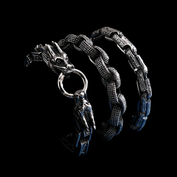 Knight's Armor Mens Steel Link Bracelet