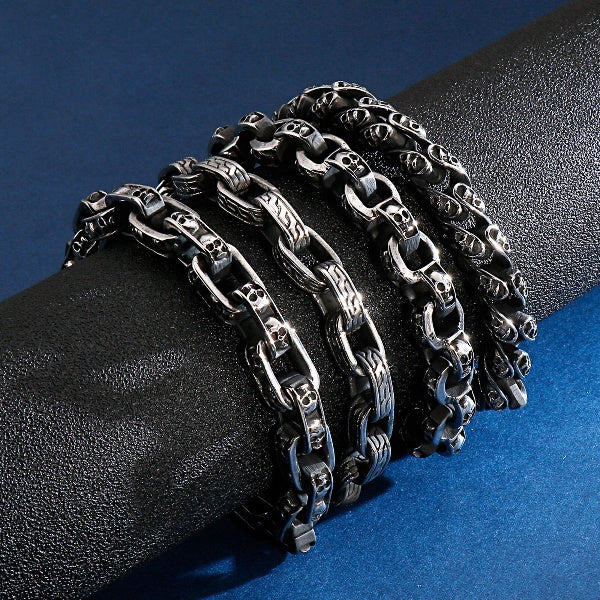 Skull Stamp Chain Bracelet