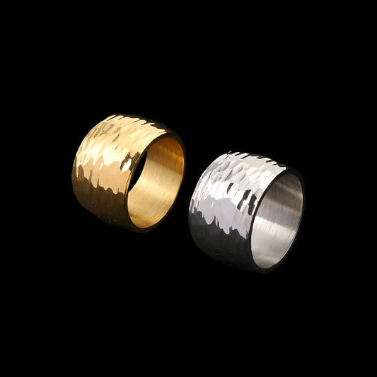 Hand Hammered Mens Ring