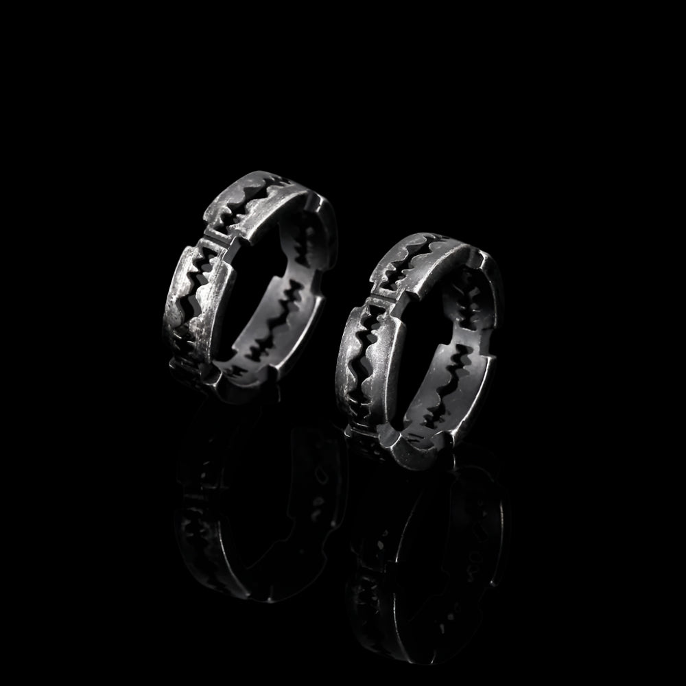 mens razor blade ring