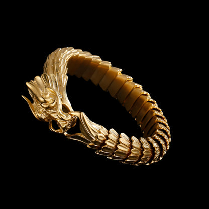 Asian Dragon Scale Bite Clasp Bracelet