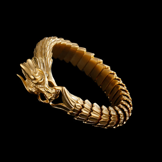 Asian Dragon Scale Bite Clasp Bracelet