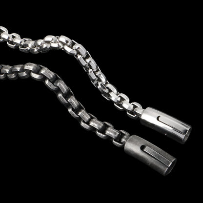 Brushed Steel Rollo Chain Bracelet