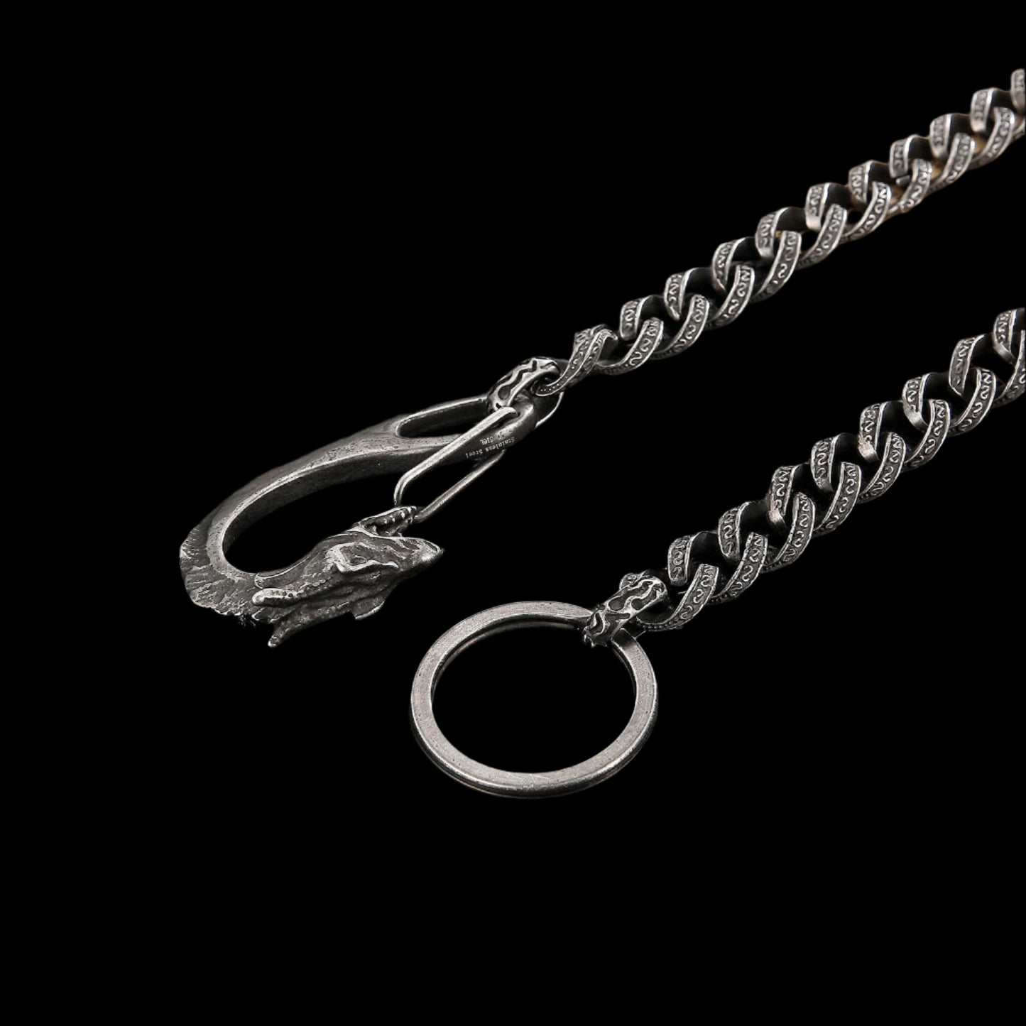 Clasp Dragon Charm Necklace