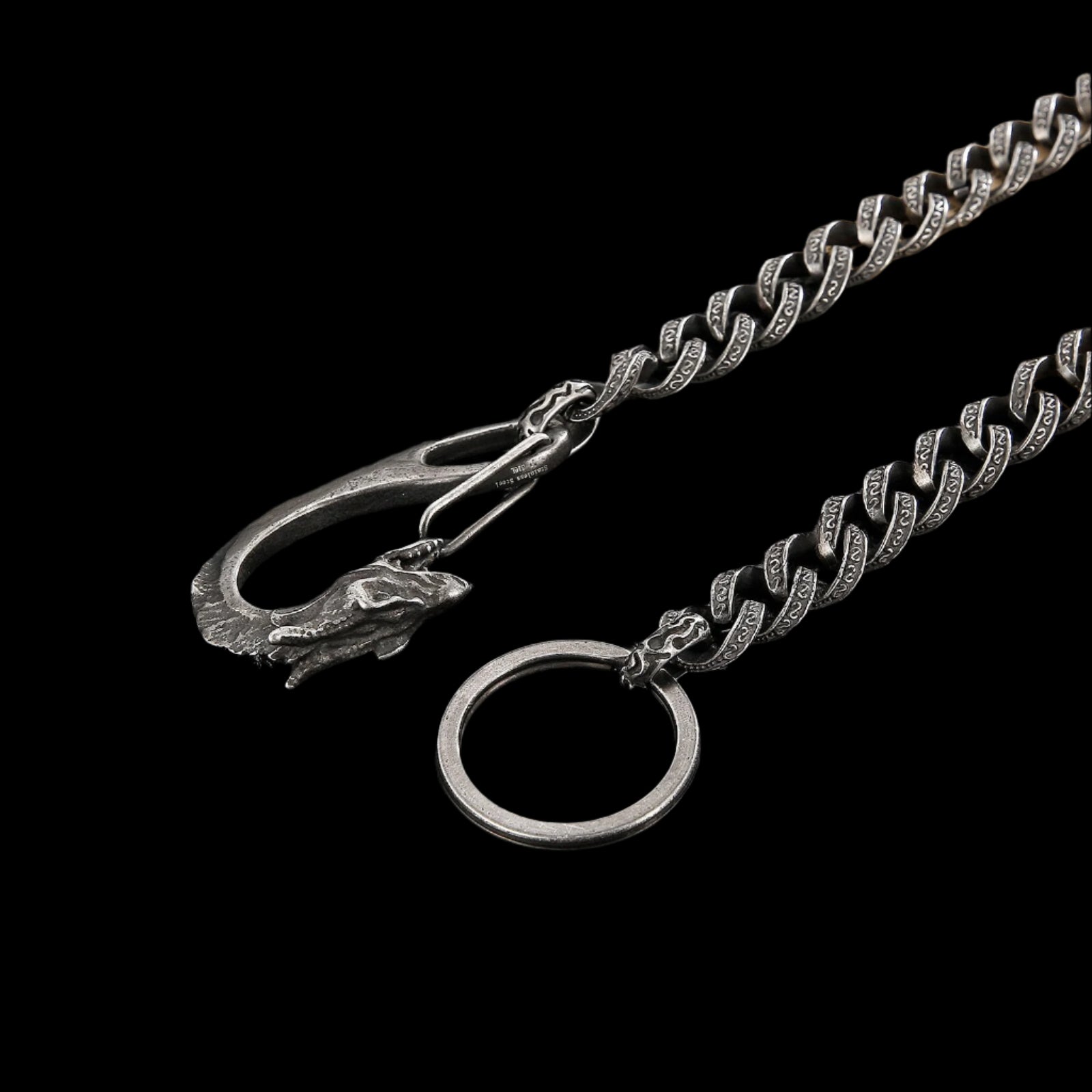 Clasp Dragon Charm Necklace
