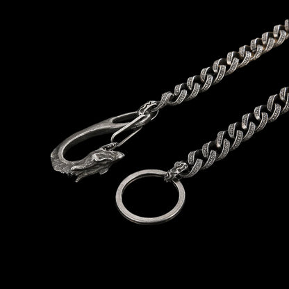 Clasp Dragon Charm Necklace