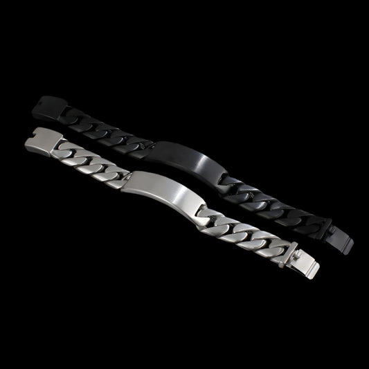 Cuban Link Engravable Bar Bracelet