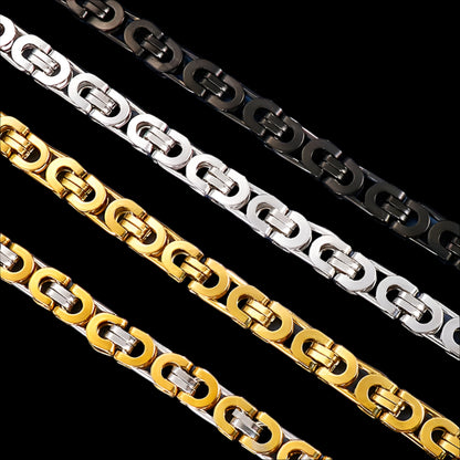 Futura Minimalist Byzantine Chain Layering Necklace